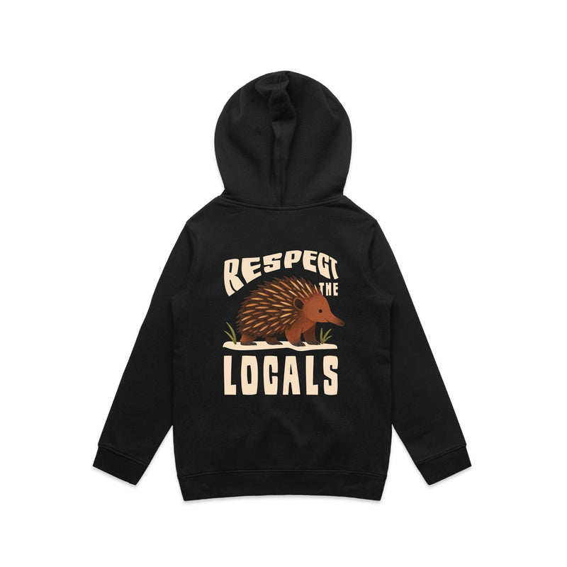 Respect The Locals - Kids Hoodie Australian Wildlife Hub