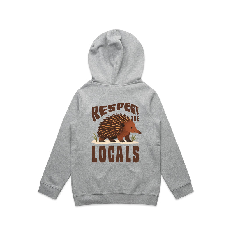 Respect The Locals - Kids Hoodie Australian Wildlife Hub