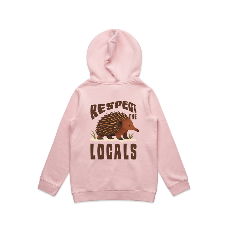 Respect The Locals - Kids Hoodie Australian Wildlife Hub