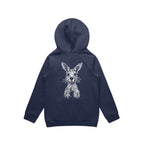 Wallaby Stencil - Kids Hoodie Australian Wildlife Hub