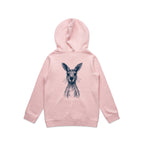 Wallaby Stencil - Kids Hoodie Australian Wildlife Hub