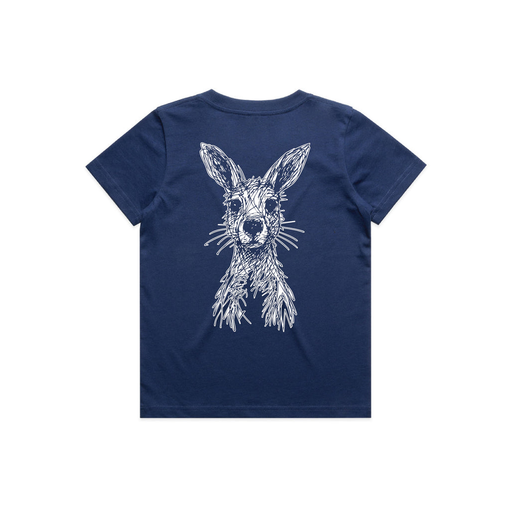 Wallaby Stencil - Kids Tee Australian Wildlife Hub
