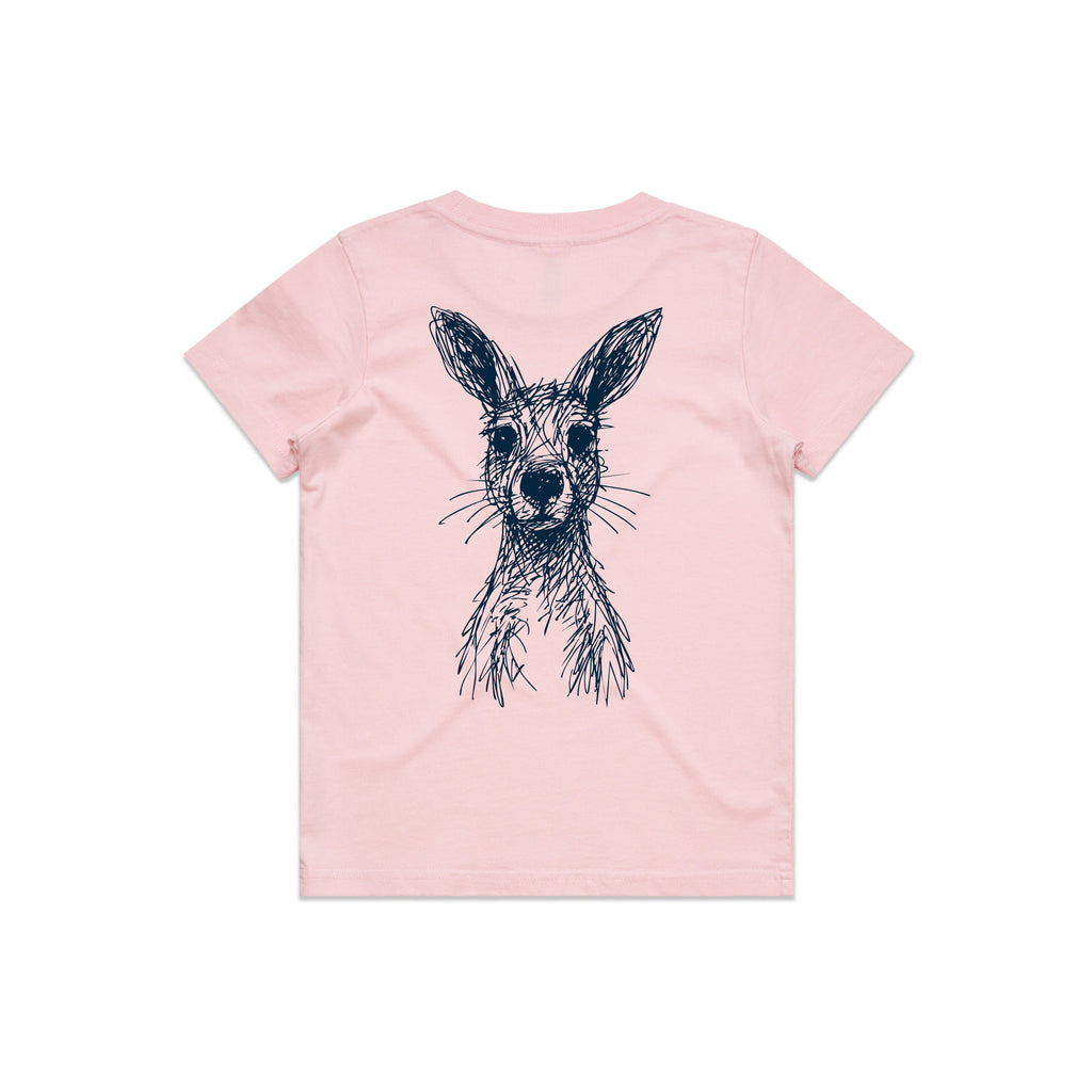 Wallaby Stencil - Kids Tee Australian Wildlife Hub