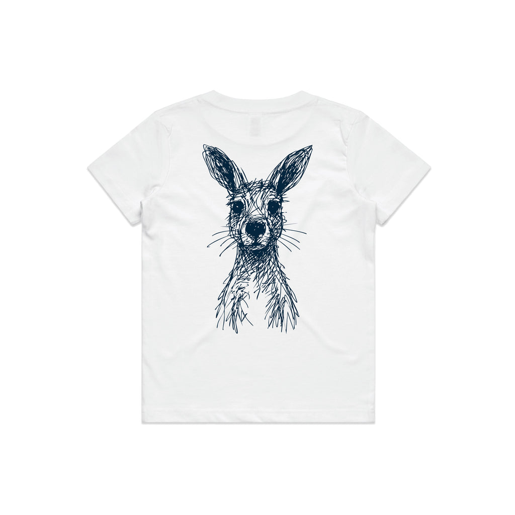 Wallaby Stencil - Kids Tee Australian Wildlife Hub