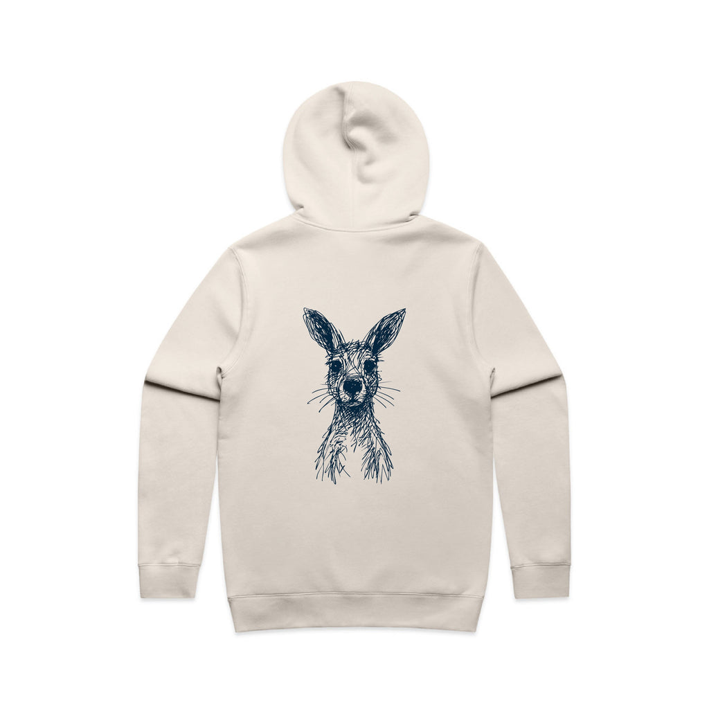 Wallaby Stencil - Men's Hoodie Australian Wildlife Hub