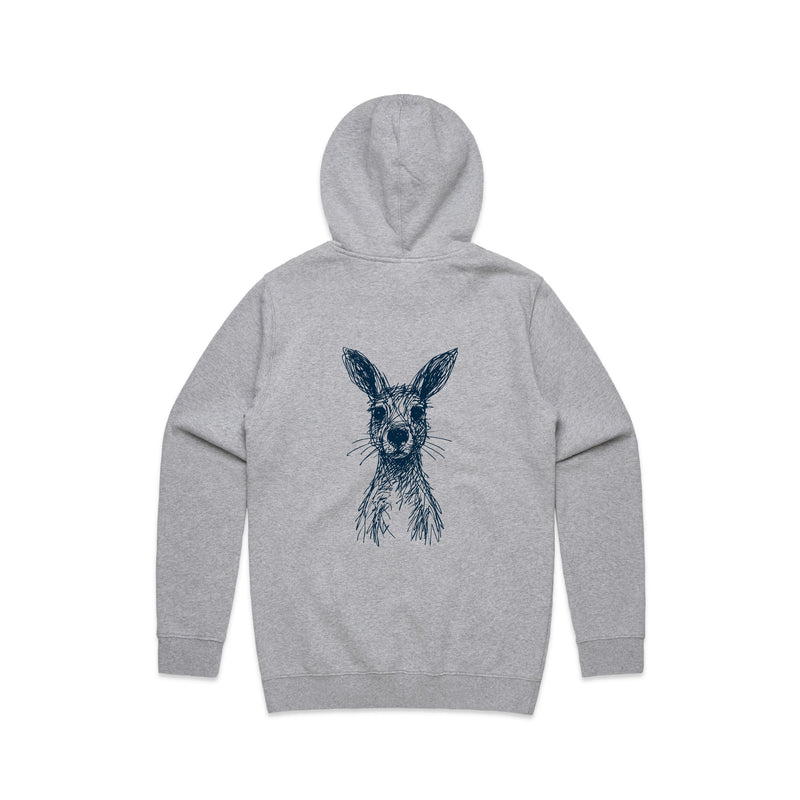 Wallaby Stencil - Men's Hoodie Australian Wildlife Hub