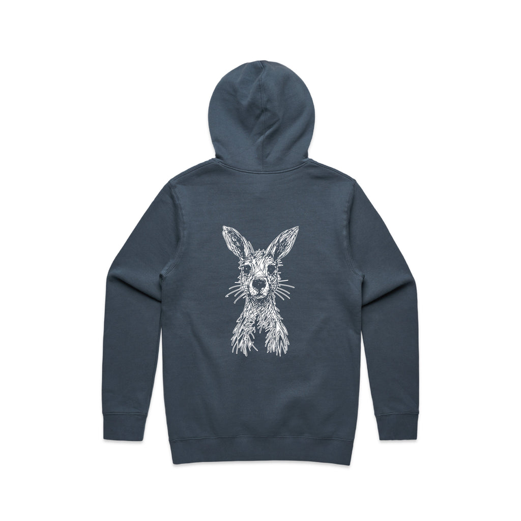 Wallaby Stencil - Men's Hoodie Australian Wildlife Hub