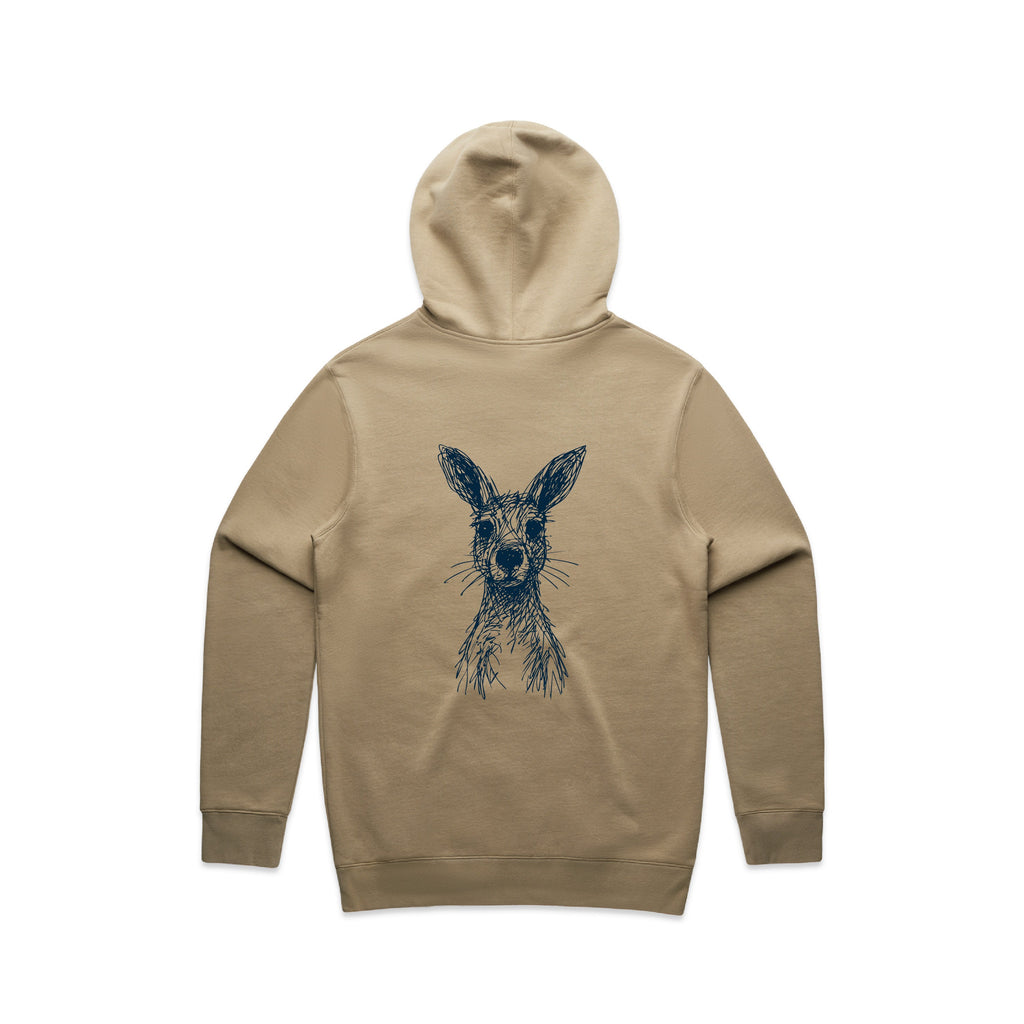 Wallaby Stencil - Men's Hoodie Australian Wildlife Hub