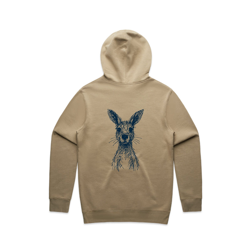 Wallaby Stencil - Men's Hoodie Australian Wildlife Hub