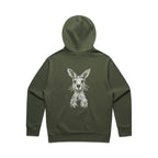 Wallaby Stencil - RELAXED Hoodie Australian Wildlife Hub