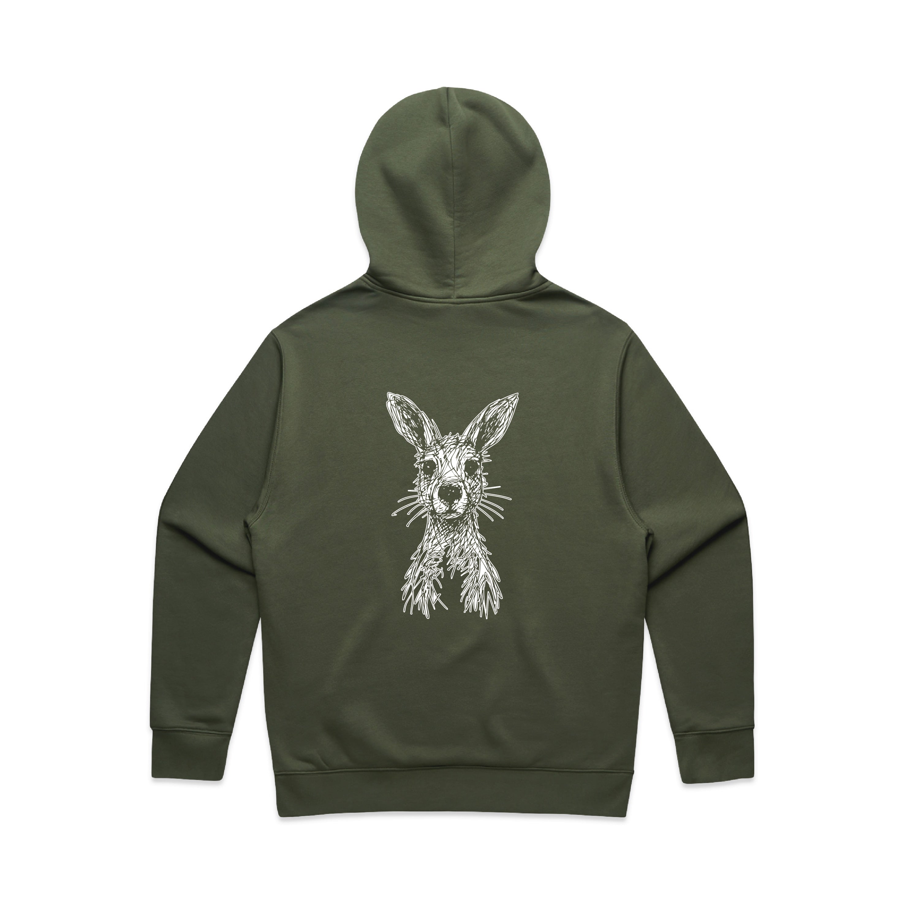 Wallaby Stencil - RELAXED Hoodie Australian Wildlife Hub