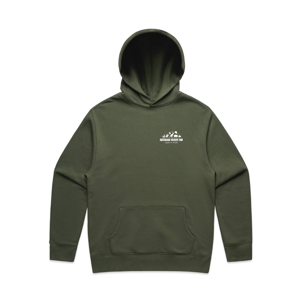 Wallaby Stencil - RELAXED Hoodie Australian Wildlife Hub