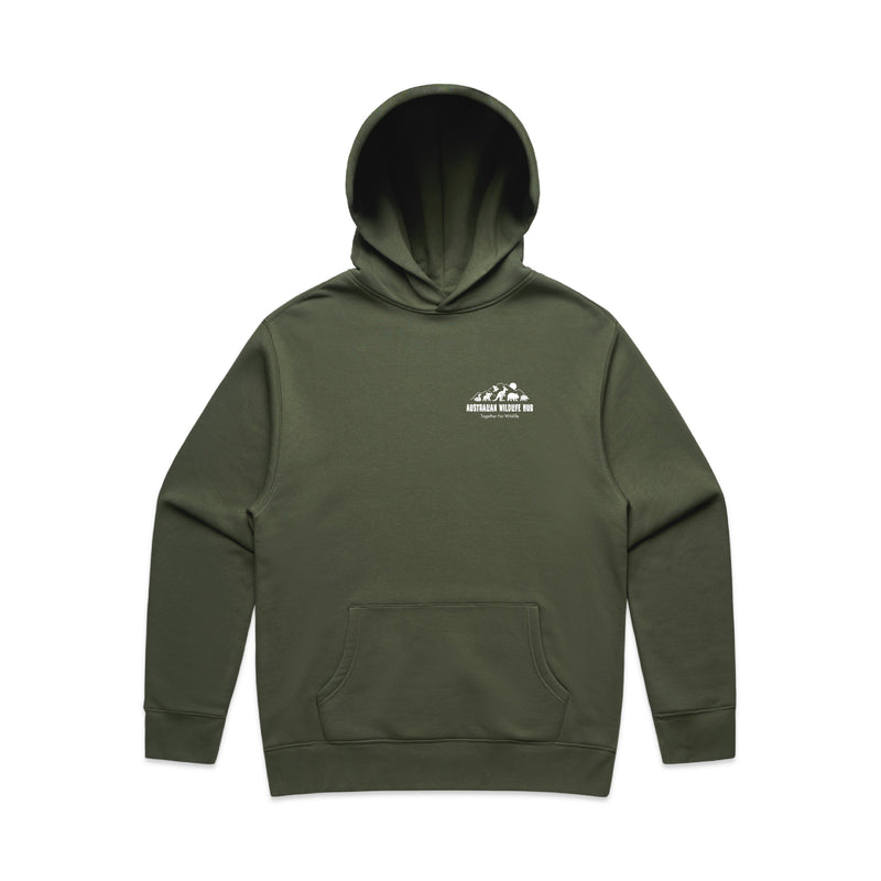Wallaby Stencil - RELAXED Hoodie Australian Wildlife Hub