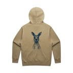 Wallaby Stencil - RELAXED Hoodie Australian Wildlife Hub