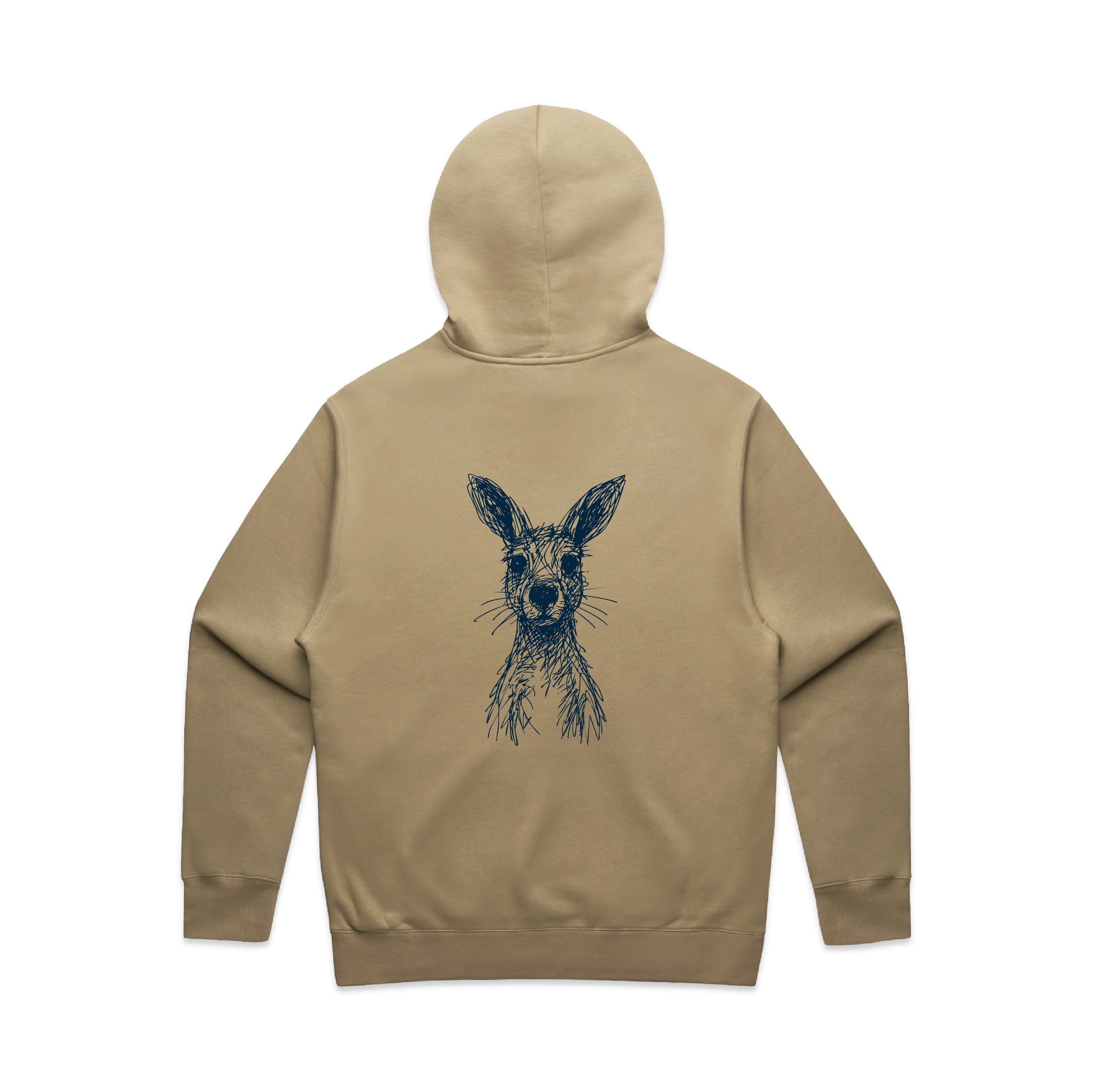 Wallaby Stencil - RELAXED Hoodie Australian Wildlife Hub