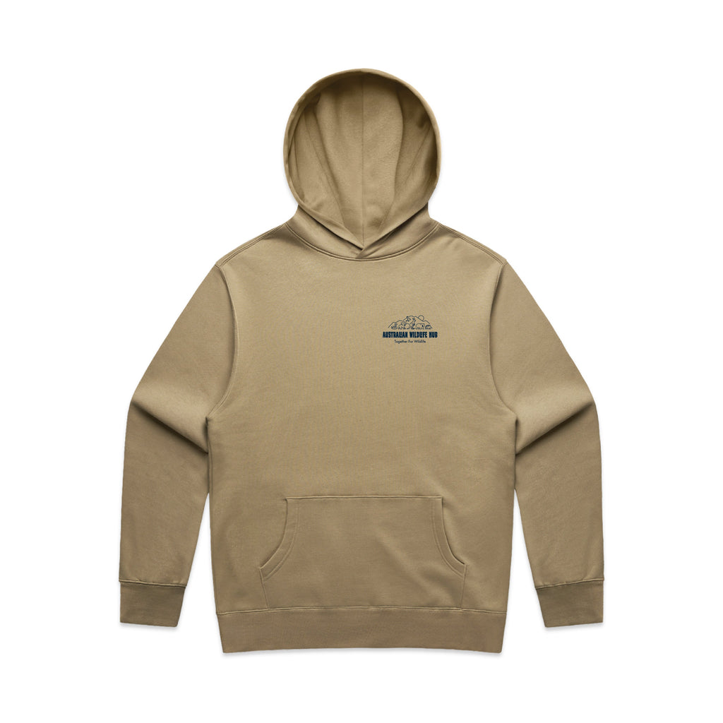 Wallaby Stencil - RELAXED Hoodie Australian Wildlife Hub