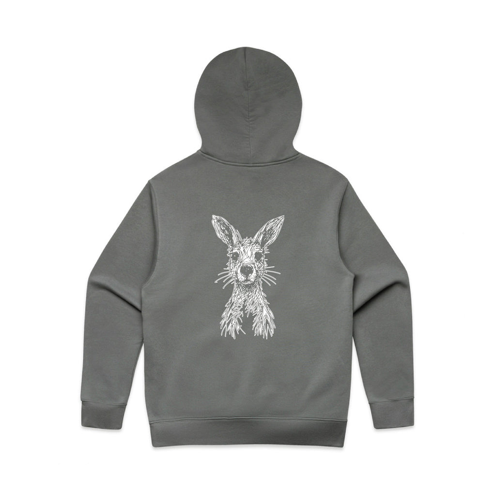 Wallaby Stencil - RELAXED Hoodie Australian Wildlife Hub