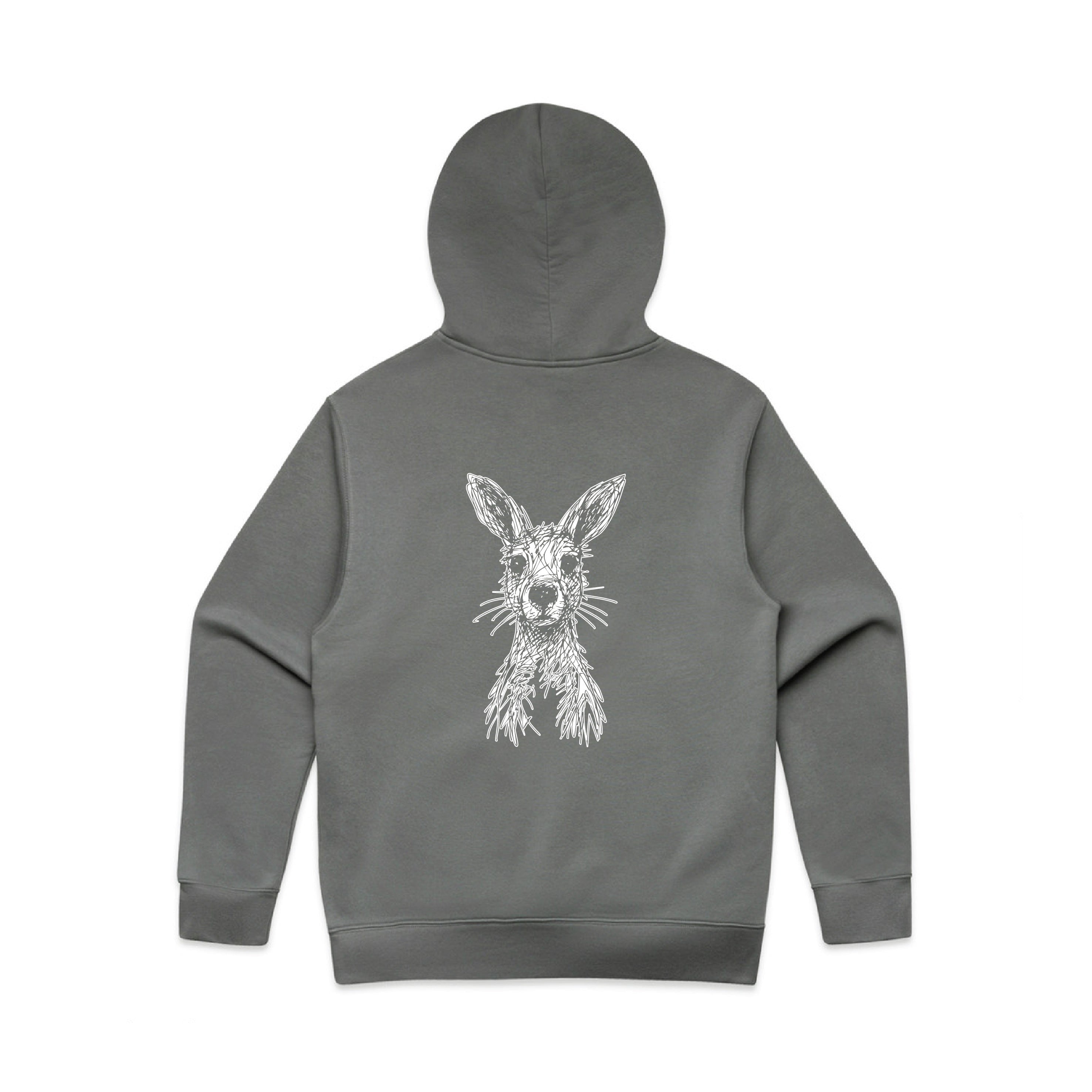 Wallaby Stencil - RELAXED Hoodie Australian Wildlife Hub