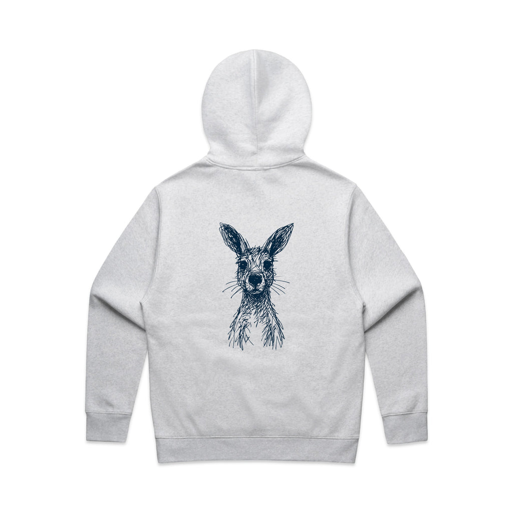 Wallaby Stencil - RELAXED Hoodie Australian Wildlife Hub