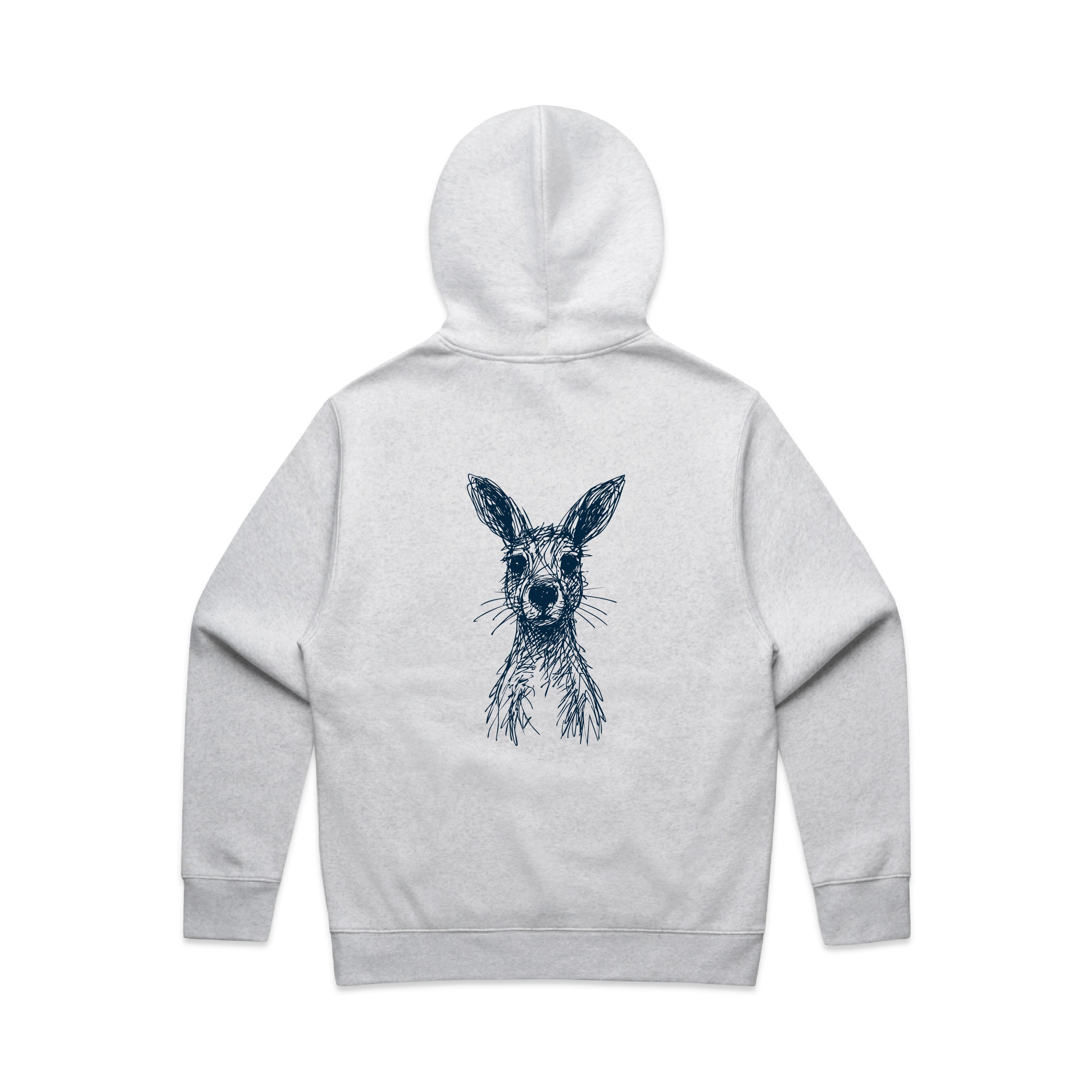 Wallaby Stencil - RELAXED Hoodie Australian Wildlife Hub