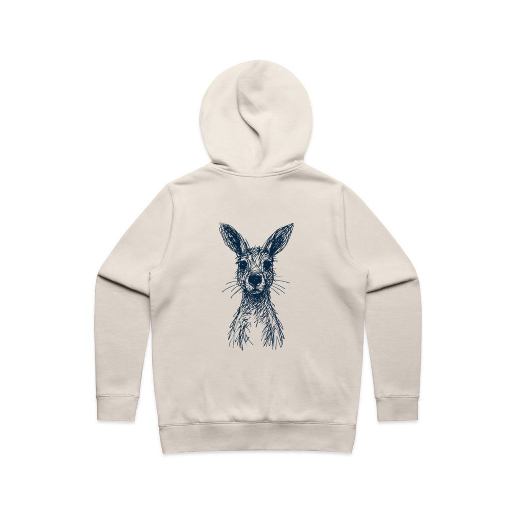 Wallaby Stencil - Women’s Hoodie Australian Wildlife Hub