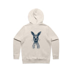 Wallaby Stencil - Women’s Hoodie Australian Wildlife Hub
