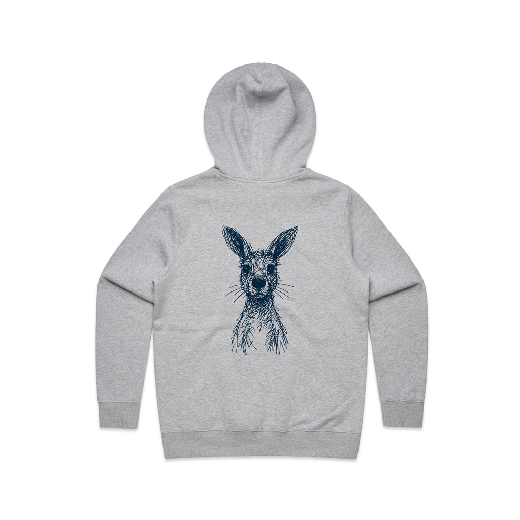 Wallaby Stencil - Women’s Hoodie Australian Wildlife Hub