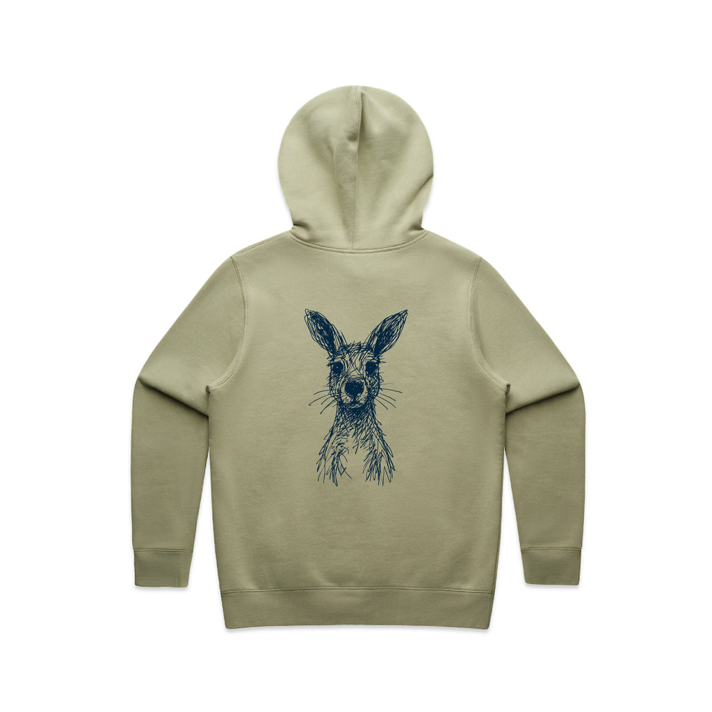 Wallaby Stencil - Women’s Hoodie Australian Wildlife Hub