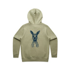 Wallaby Stencil - Women’s Hoodie Australian Wildlife Hub
