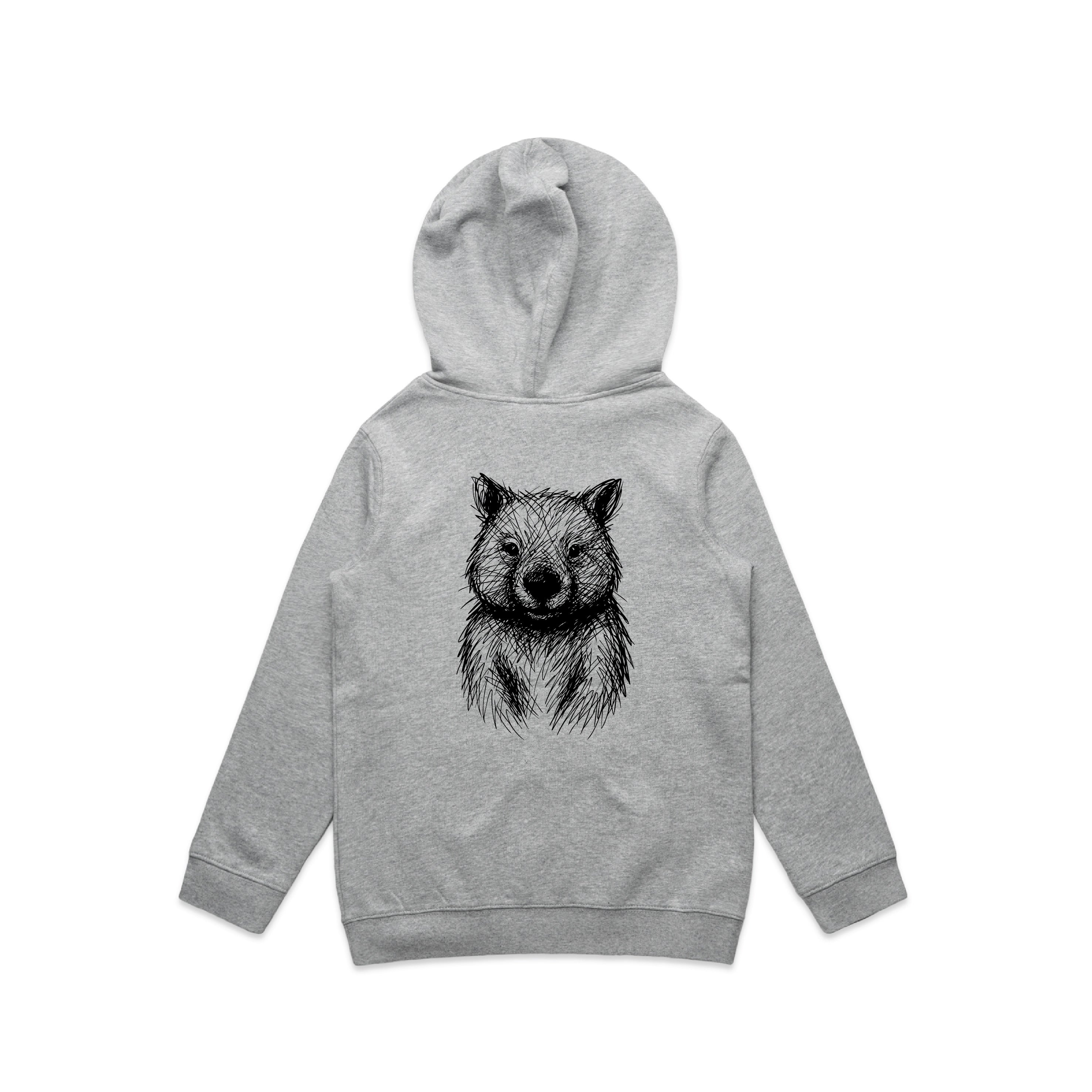 Wombat Stencil - Kids Hoodie