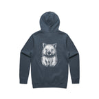 Wombat Stencil - Men's Hoodie Australian Wildlife Hub