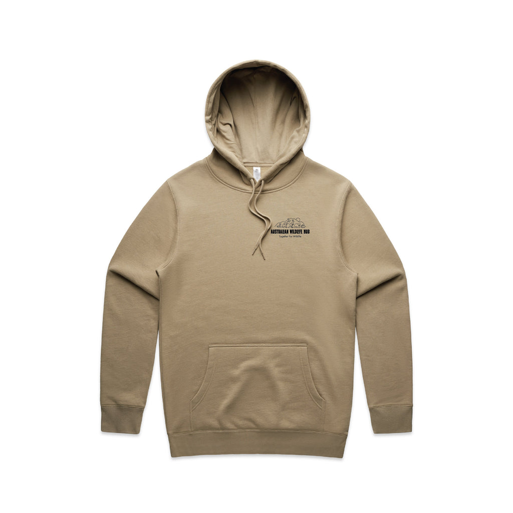 Wombat Stencil - Men's Hoodie Australian Wildlife Hub