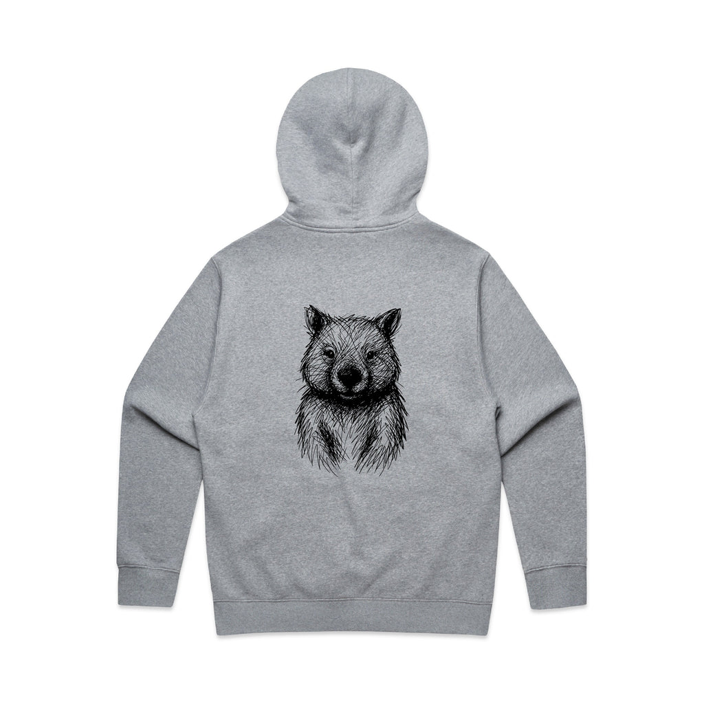 Wombat Stencil - RELAXED Hoodie Australian Wildlife Hub