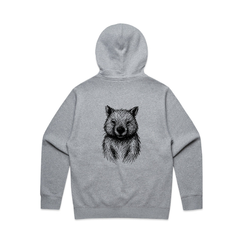 Wombat Stencil - RELAXED Hoodie Australian Wildlife Hub