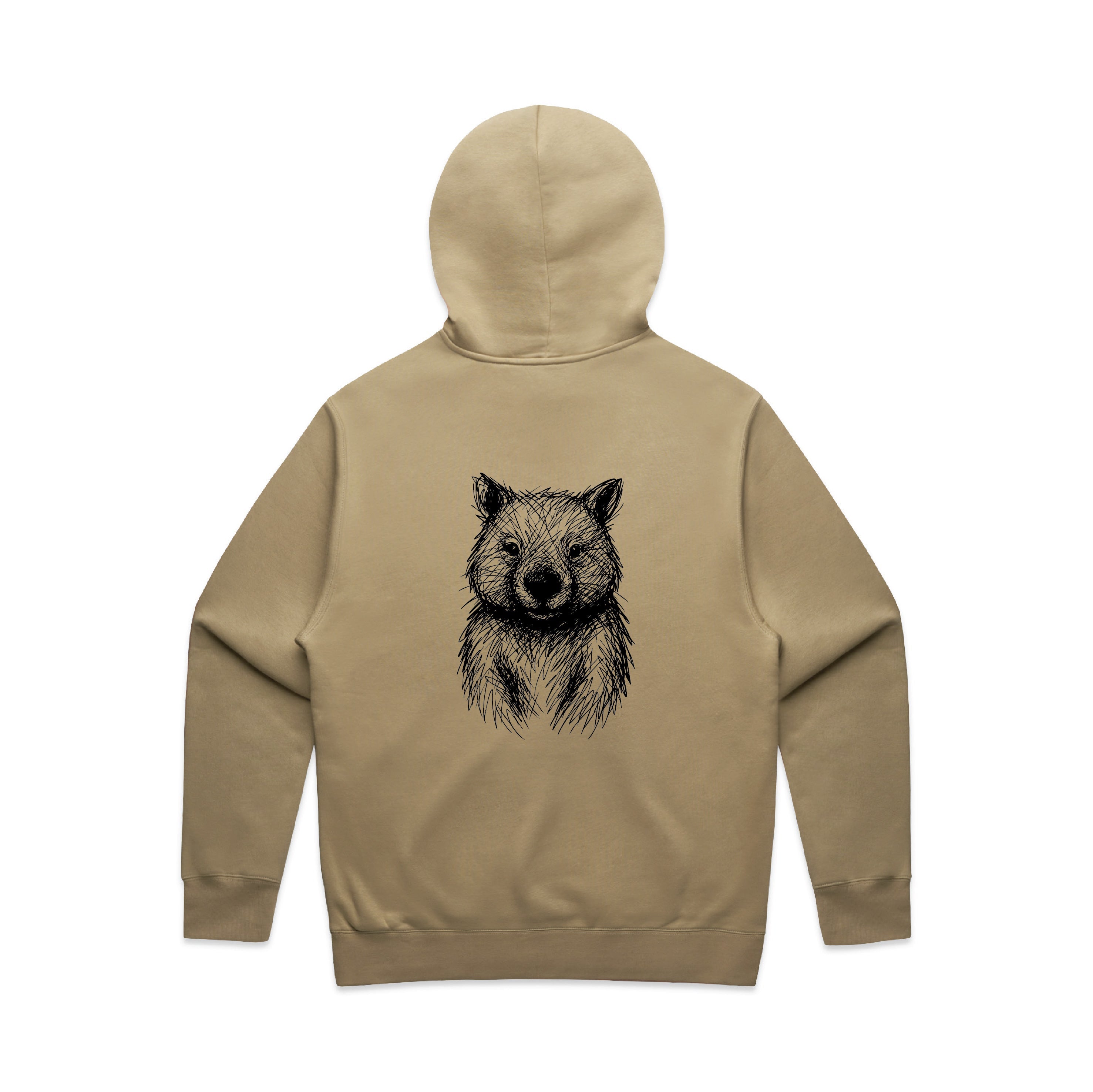 Wombat Stencil - RELAXED Hoodie Australian Wildlife Hub