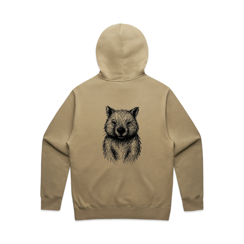 Wombat Stencil - RELAXED Hoodie Australian Wildlife Hub