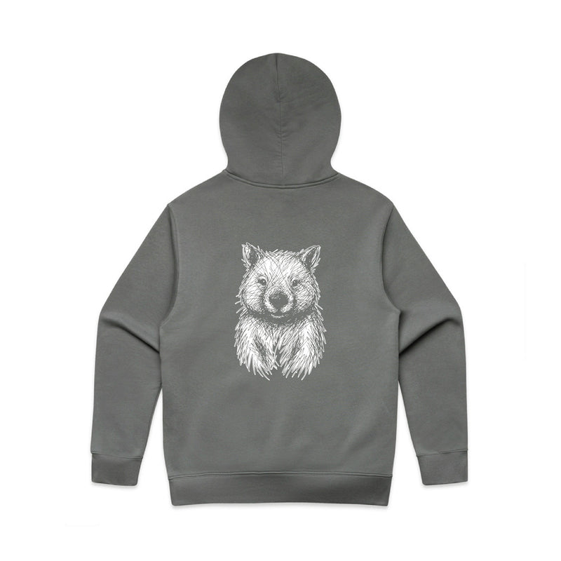 Wombat Stencil - RELAXED Hoodie Australian Wildlife Hub