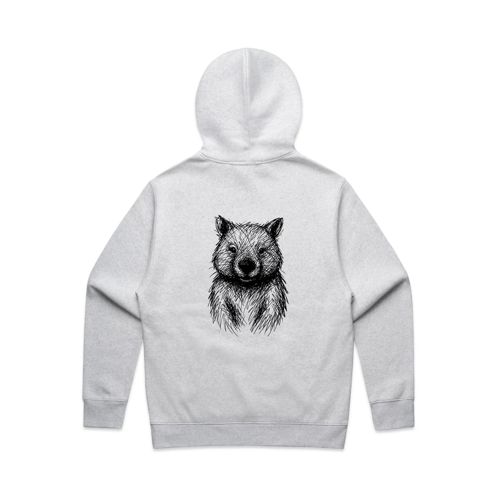 Wombat Stencil - RELAXED Hoodie Australian Wildlife Hub