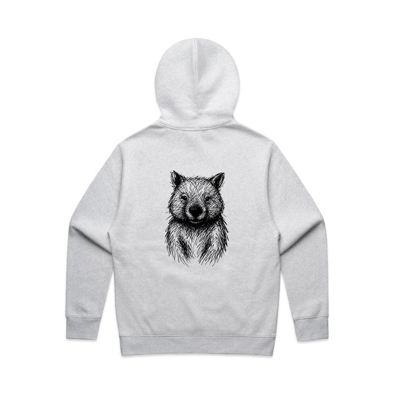 Wombat Stencil - RELAXED Hoodie Australian Wildlife Hub