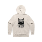 Wombat Stencil - Women’s Hoodie Australian Wildlife Hub