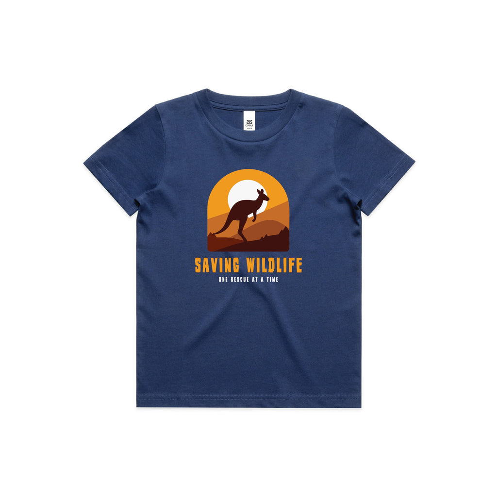 Saving Wildlife - Kids Tee Australian Wildlife Hub