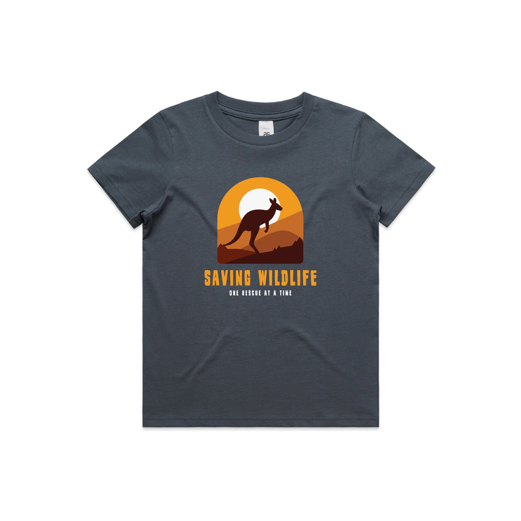 Saving Wildlife - Kids Tee Australian Wildlife Hub
