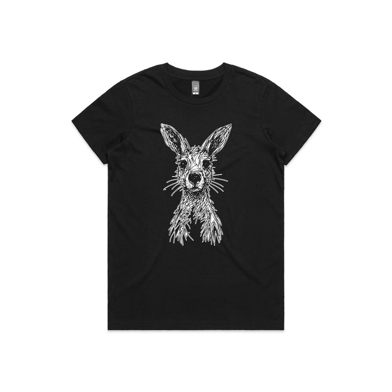 Wallaby Stencil - Women’s Tee Australian Wildlife Hub