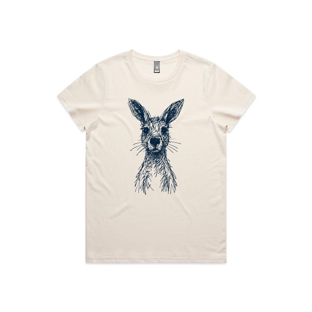 Wallaby Stencil - Women’s Tee Australian Wildlife Hub