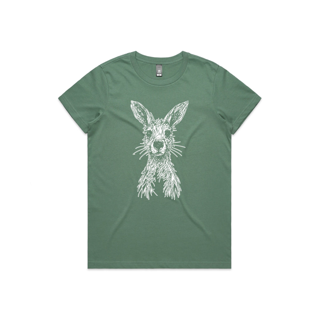 Wallaby Stencil - Women’s Tee Australian Wildlife Hub