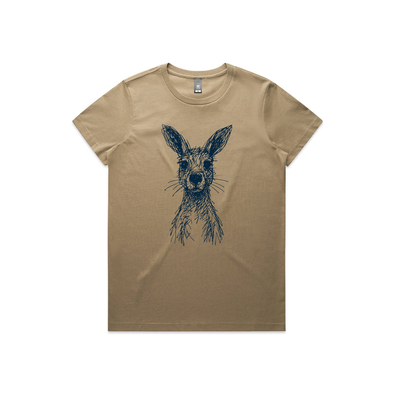 Wallaby Stencil - Women’s Tee Australian Wildlife Hub