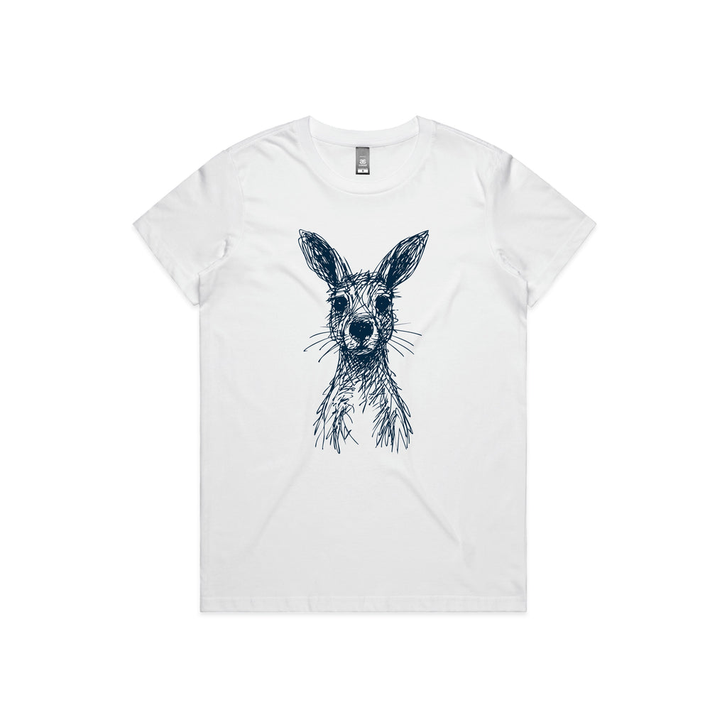 Wallaby Stencil - Women’s Tee Australian Wildlife Hub
