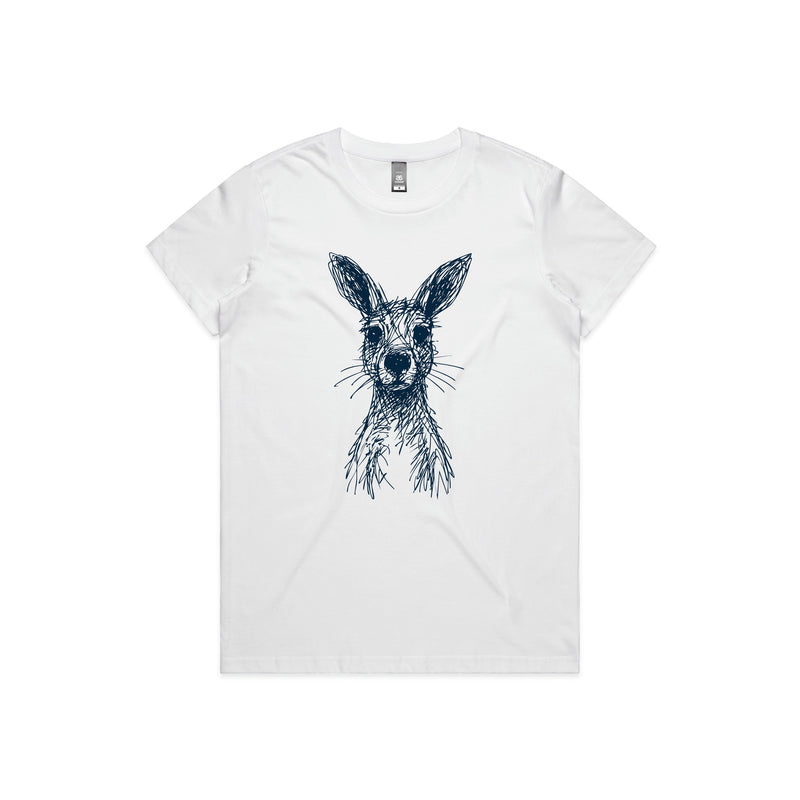 Wallaby Stencil - Women’s Tee Australian Wildlife Hub