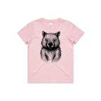 Wombat Stencil - Kids Tee Australian Wildlife Hub