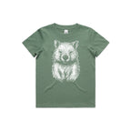 Wombat Stencil - Kids Tee Australian Wildlife Hub